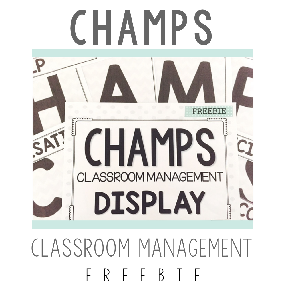 free PDF CHAMPS classroom display