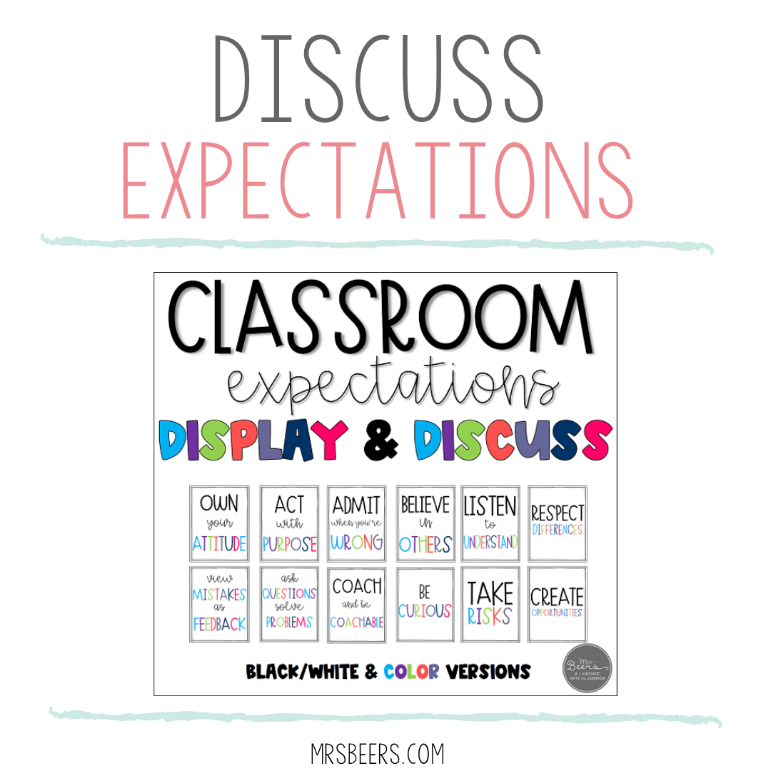class expectations - classroom management