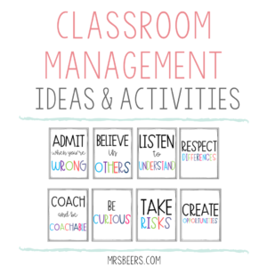back to school - classroom management activities