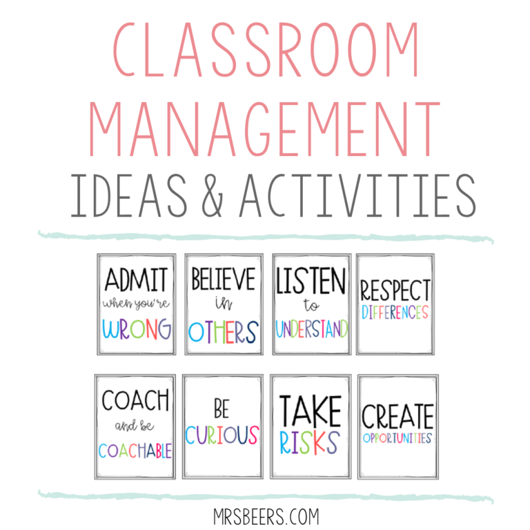 back to school - classroom management activities