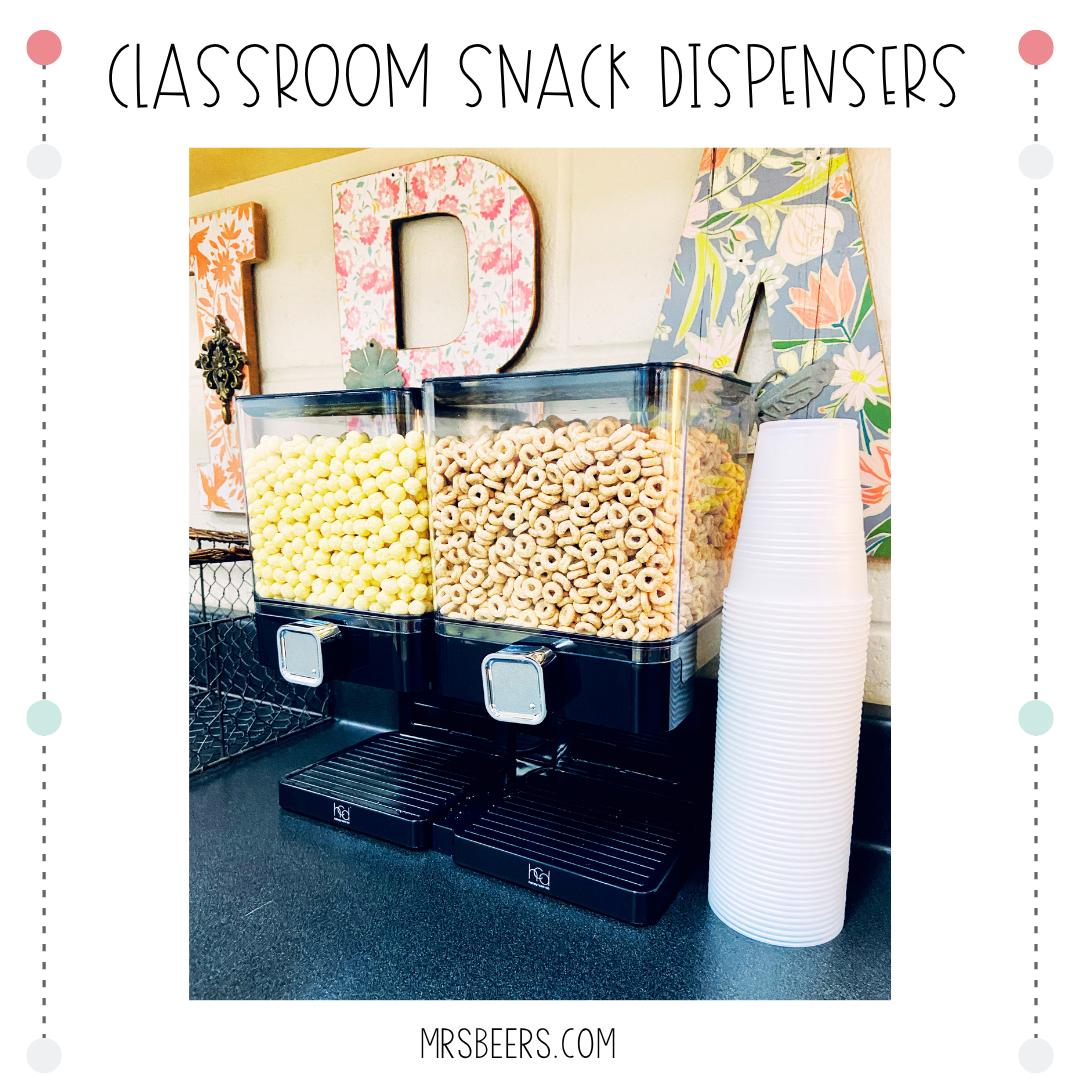 My "famous" classroom snack dispenser from Amazon
