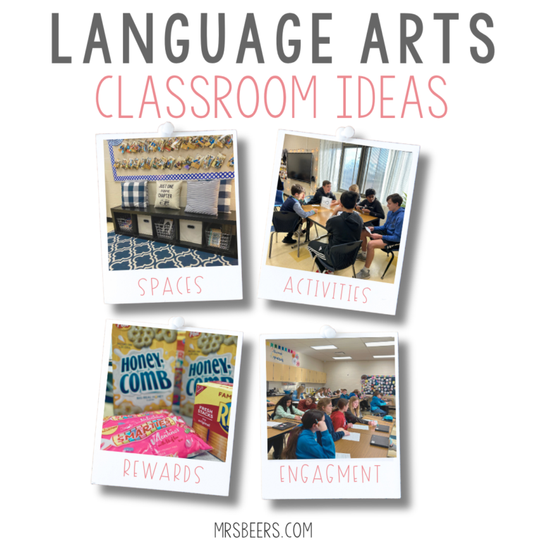 Language arts classroom ideas for middle school teachers
