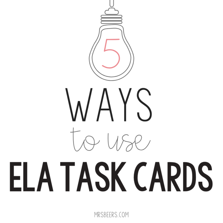 5 activities for using ela task cards in your classroom