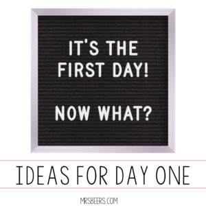 Ideas and activities for the first day of middle school