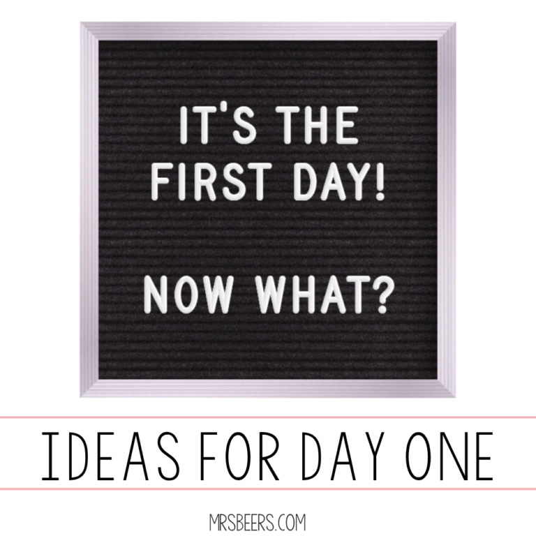 Ideas and activities for the first day of middle school
