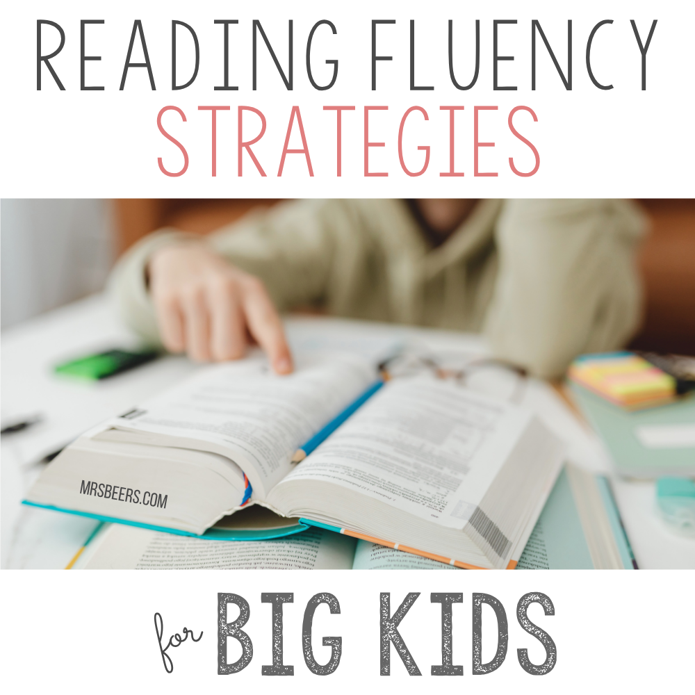 5 Reading Fluency Strategies for BIG KIDS (Upper Elementary)