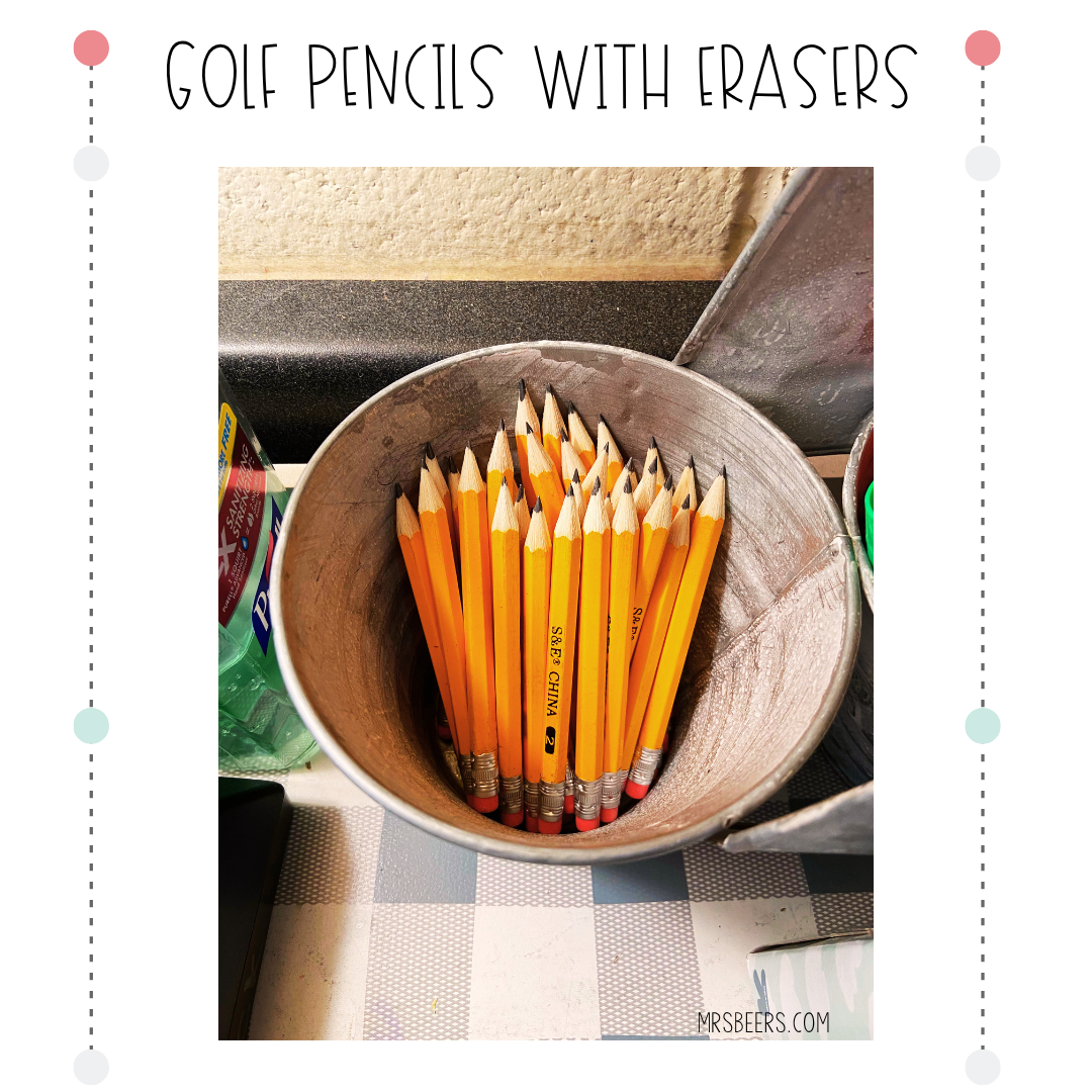 pre-sharpened golf pencils with erasers from amazon