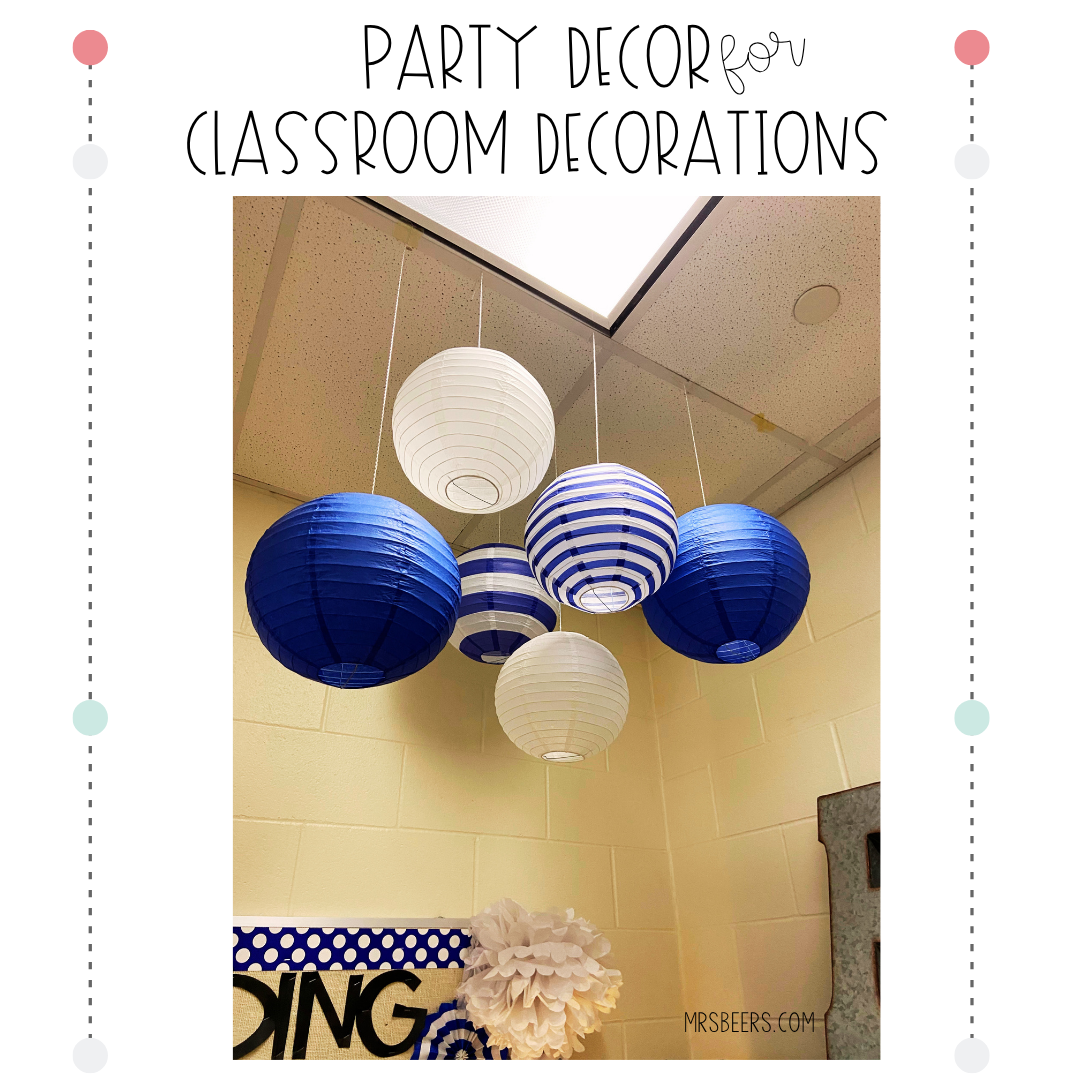 classroom decorations from Amazon with the perfect hooks for drop ceilings