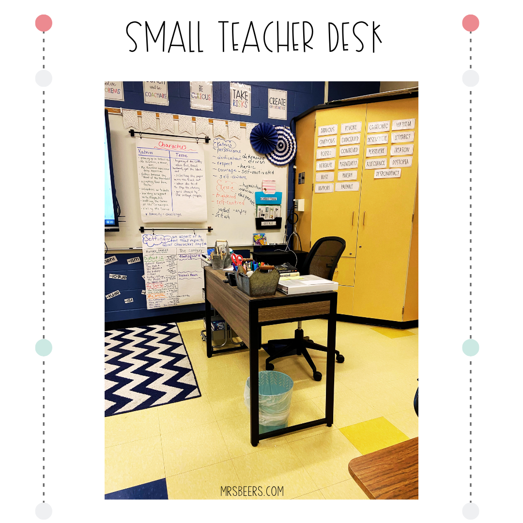 small and compact teacher desk