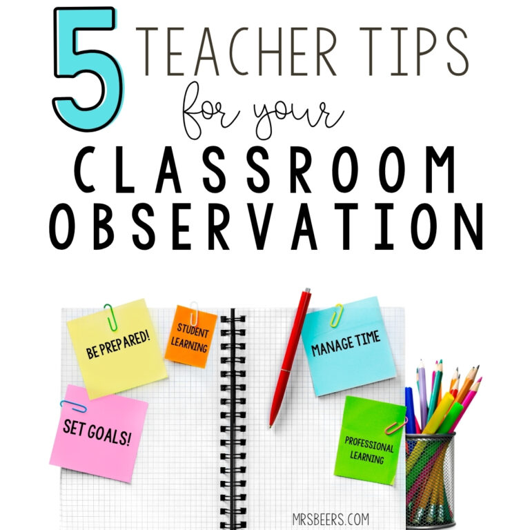 classroom observation tips from an experienced teacher