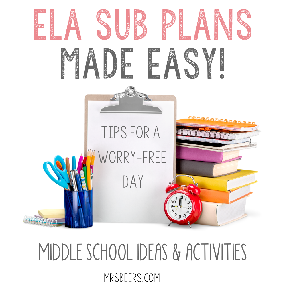 ELA Sub Plans (Made Easy!) for Middle School
