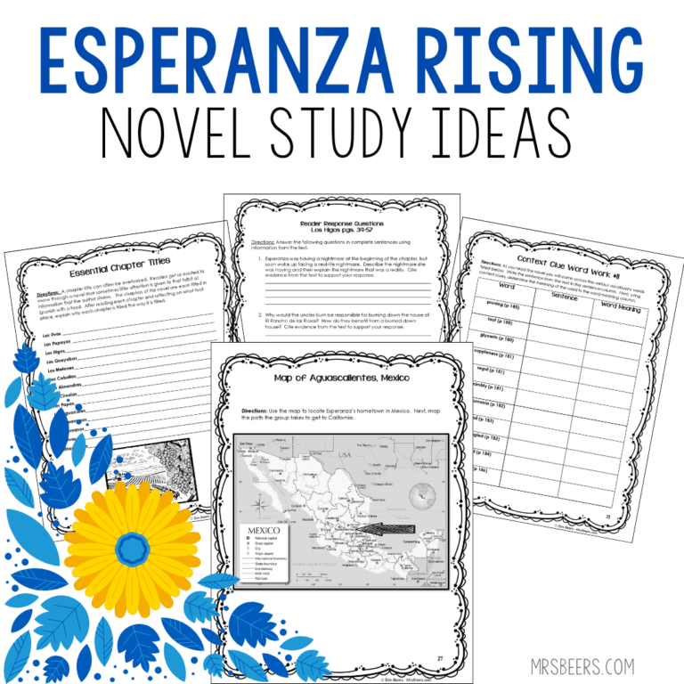 esperanza rising novel study activities