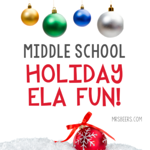 Christmas holiday activities for middle school language arts