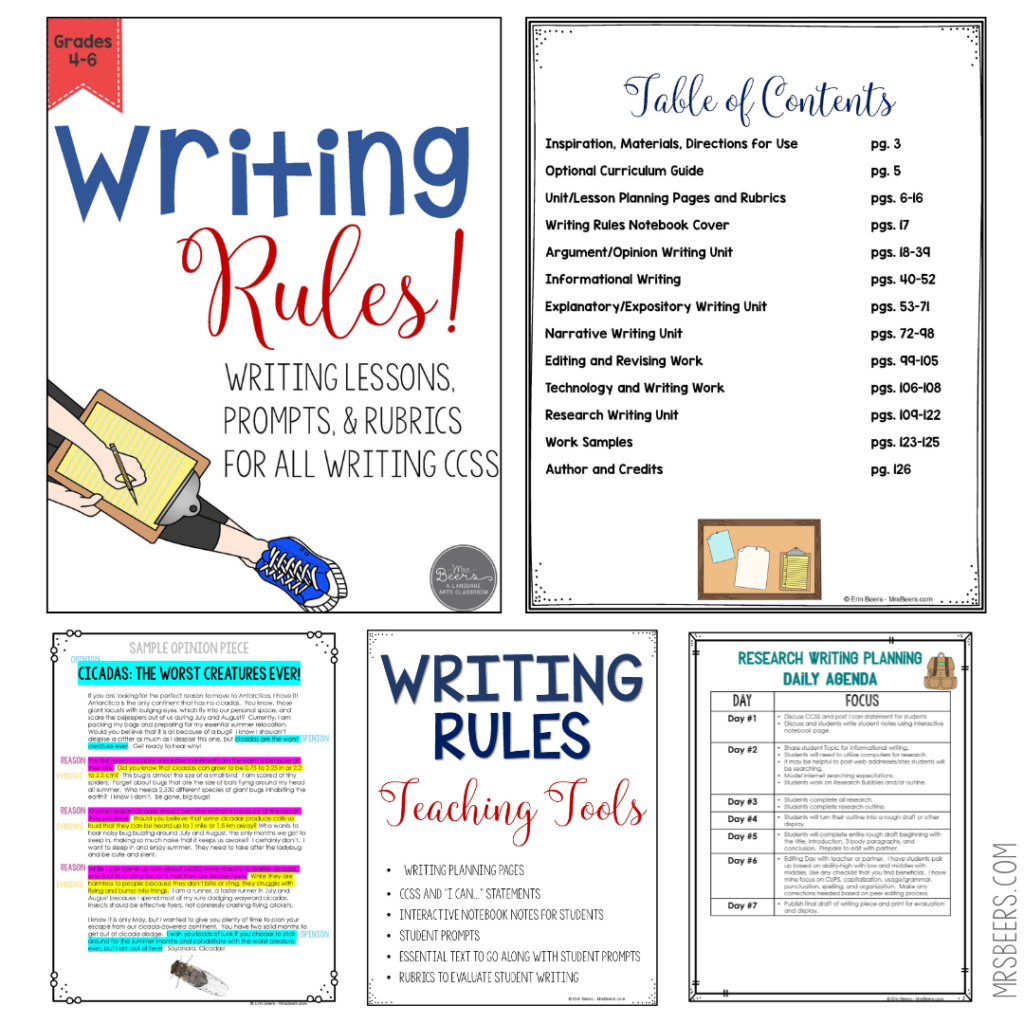 ELA Made Easy: Essay Writing Rubric Templates for Middle School