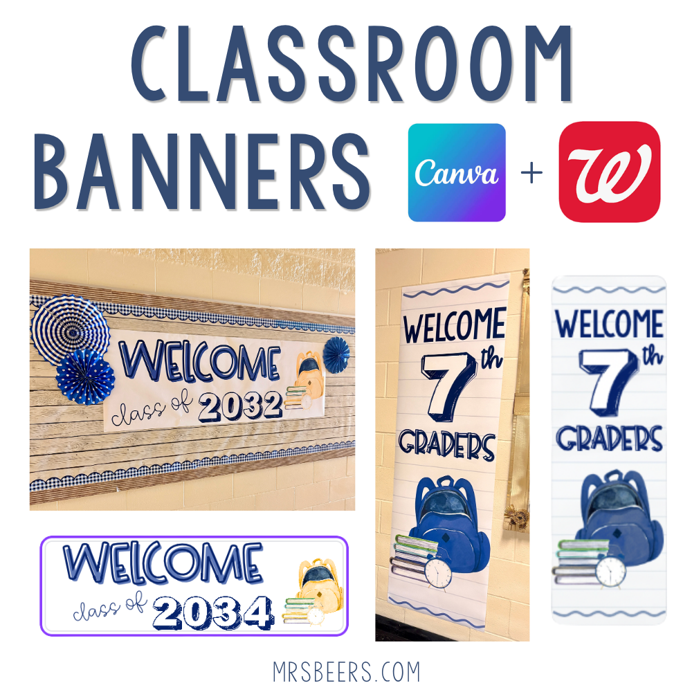 Easy Classroom Banners Using Canva and Walgreens Printing