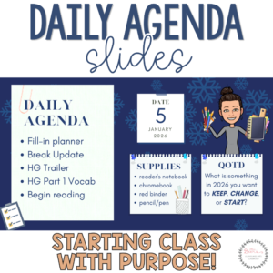 daily agenda slides for teachers