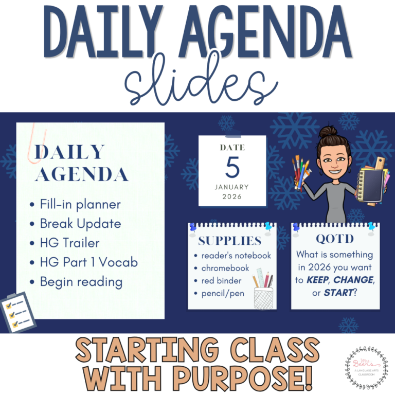 daily agenda slides for teachers