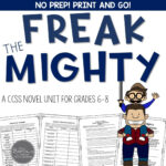 Freak the Mighty novel study unit cover for middle school ELA, grades 5-7