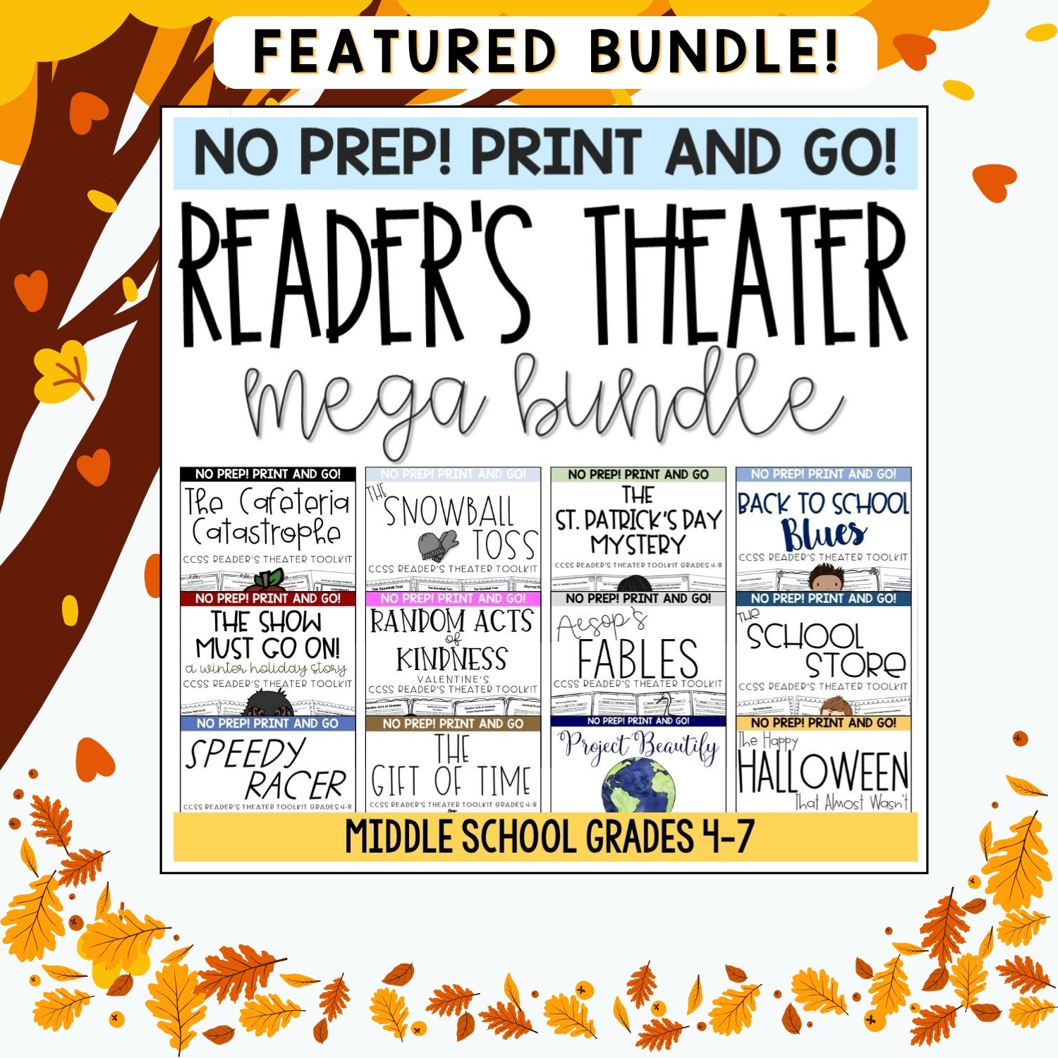 Featured ELA resource for Fall: 12 Reader's Theater Scripts Bundle