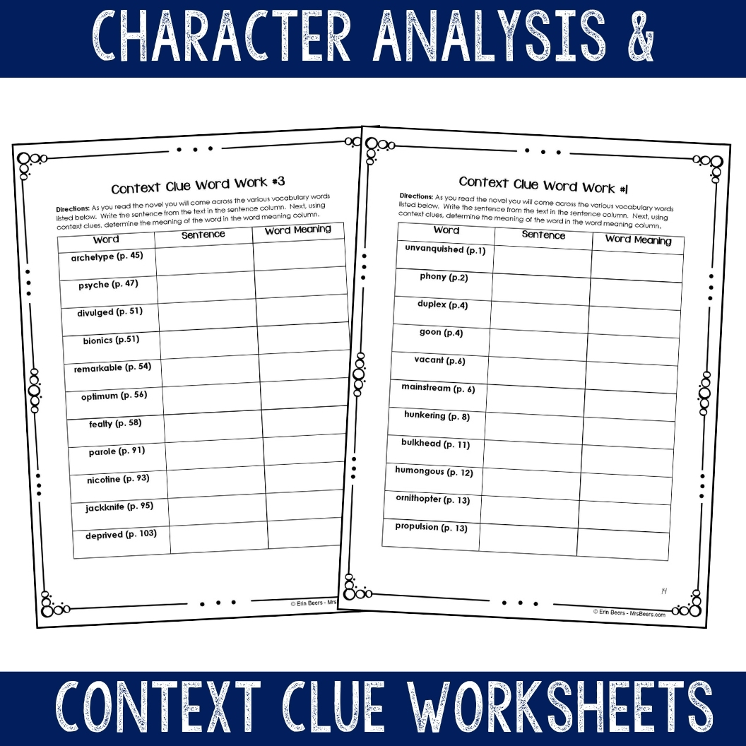 Character analysis worksheet comparing Max and Kevin in Freak the Mighty