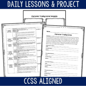 Chapter-by-chapter lesson plan sample from the Freak the Mighty novel study unit